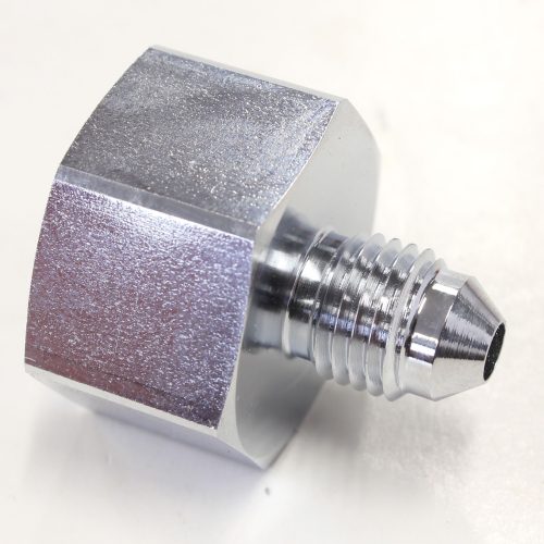 NITROUS BOTTLE ADAPTER -4AN   STEEL FINISH SUITS BOC BOTTLE