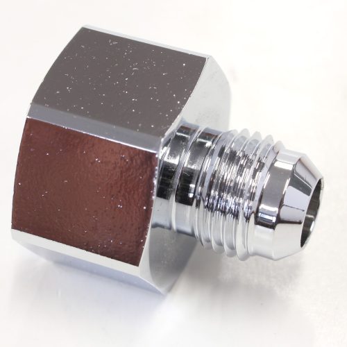 NITROUS BOTTLE ADAPTER -6AN   STEEL FINISH SUITS BOC BOTTLE