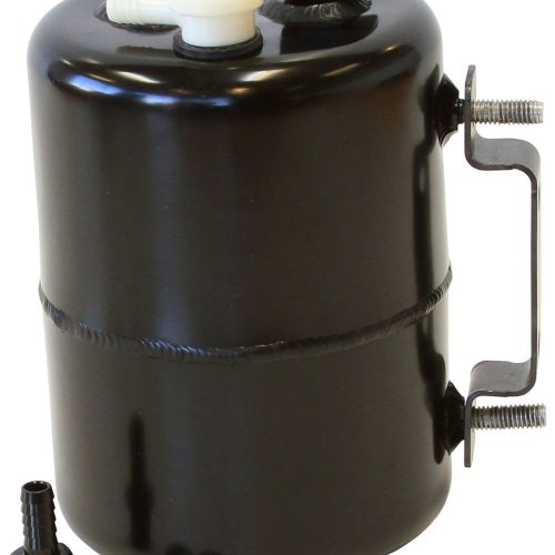 BRAKE VAC TANK BLACK  ALLOY   3/8″ BARB FITTINGS BRACKET INC