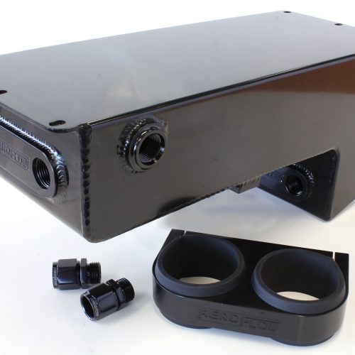 DUAL FUEL PUMP UNDER CAR SURGE TANK BLACK 4.75L