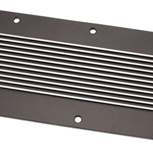 GM LS2 FINNED VALLEY PLATE COVER BLACK CAST ALLOY LS3