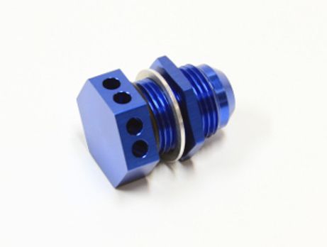 BOLT IN -12AN BREATHER CAST ORFABRICATED COVERS BLUE