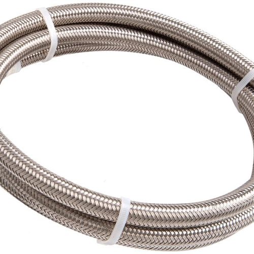 #6 NYLON BRAIDED A/C S/S HOSE 2M SILVER 8.3mm ID 11.7mm OD