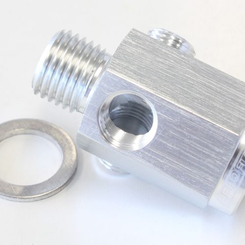 M14 X 1.5 EXTENSION WITH 1/8″ NPT PORT SILVER