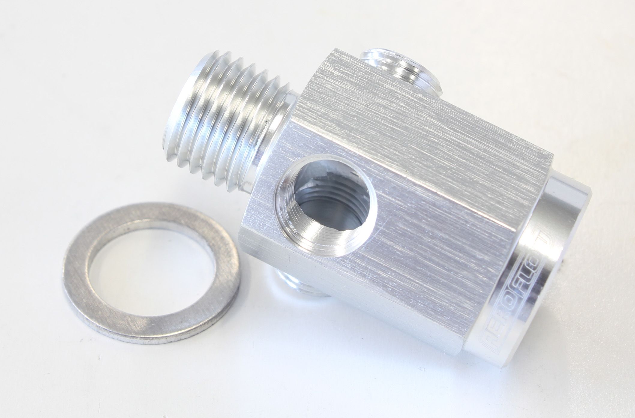 M14 X 1.5 EXTENSION WITH 1/8" NPT PORT SILVER