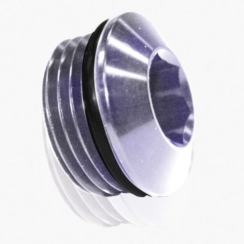 ORB SLIMLINE PORT PLUG -10AN  SILVER FINISH