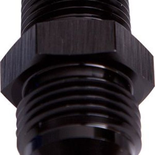 MALE FLARE -6AN TO 3/8″ NPT   BLACK MALE FLARE TO NPT ADAPT