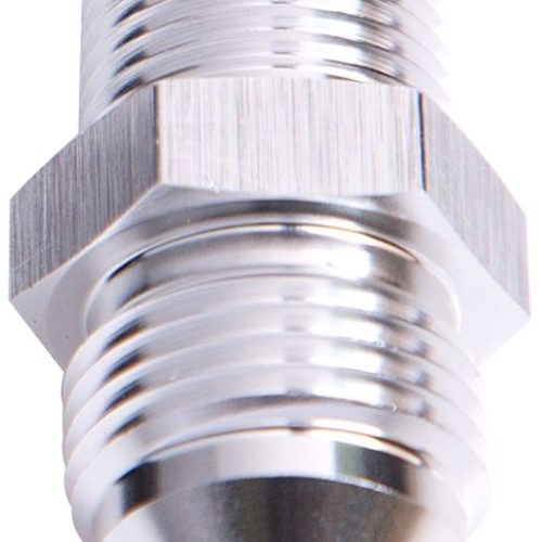 MALE FLARE -8AN TO 1/2″ NPT   SILVER MALE FLARE TO NPT ADAPT