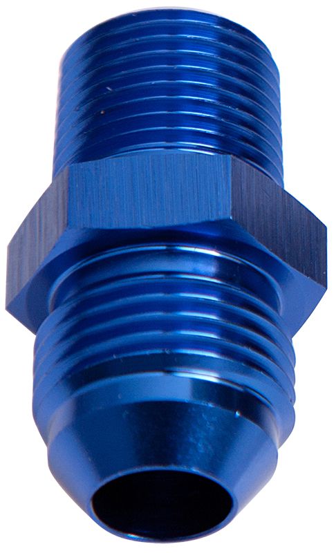 MALE FLARE -10AN TO 1/2" NPT BLUE MALE FLARE TO NPT ADAPTER
