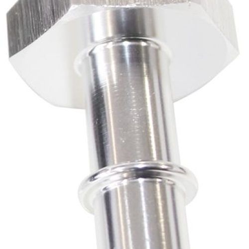 EFI FUEL FITTING -6 PUSH IN TO 5/16 MALE HARD TUBE Silver