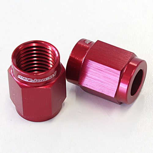 TUBE NUT -3AN TO 3/16″ TUBE   RED -3AN TO 3/16″ HARD LINE