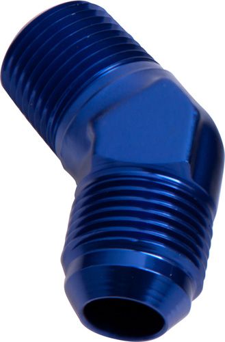 MALE 45 DEG 1/8" NPT TO -4AN BLUE MALE NPT TO AN 45 DEG