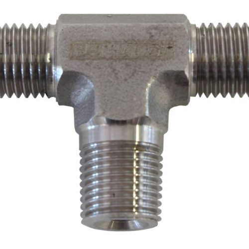 TEE -3AN WITH 1/8″ NPT ON SIDESTAINLESS STEEL