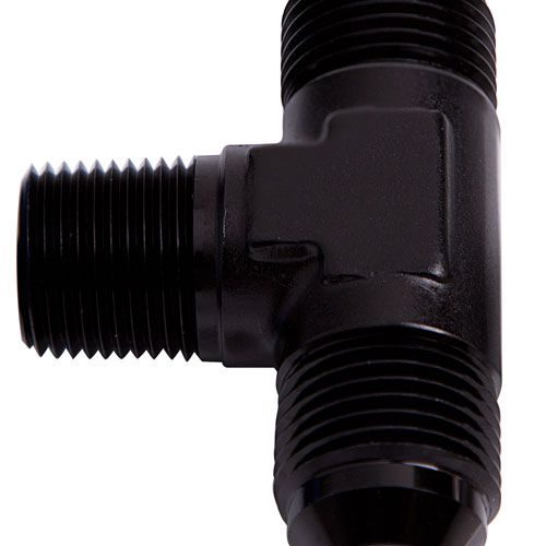 TEE -8AN WITH 3/8″ NPT ON SIDEBLACK AN TEE WITH NPT ON SIDE