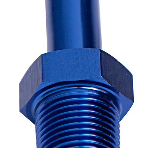 MALE 3/8″ NPT TO 1/2″ BARB    BLUE STRAIGHT MALE TO MALE