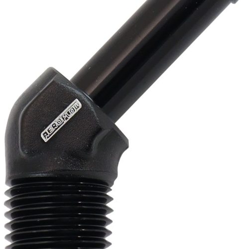 45 DEG 1/4″ NPT TO 5/16″ BARB BLACK STRAIGHT MALE TO MALE