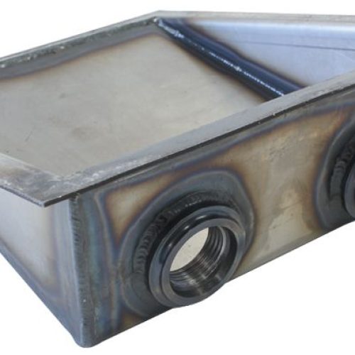 steel sump extension weld-on  2 X -12ORB female ports