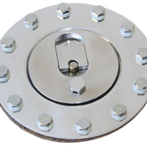 BILLET ALUMINIUM FUEL CAP     POLISHED-GASKET-BOLTS