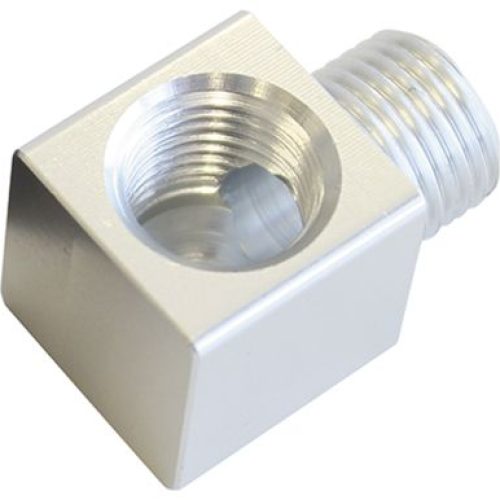 90 DEG MALE TO F/MALE 1/8″    SILVER ADAPTER TIGHT RADIUS