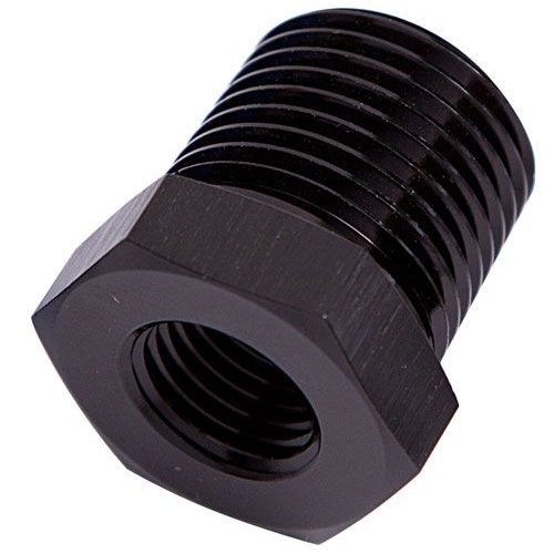 NPT PIPE REDUCER, BLACK       1/4″ NPT MALE, 1/8″ NPT FEMALE