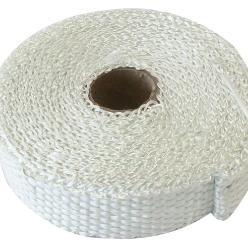 EXHAUST INSULATION WRAP1″X15FT15 FOOT WHITE ROLL