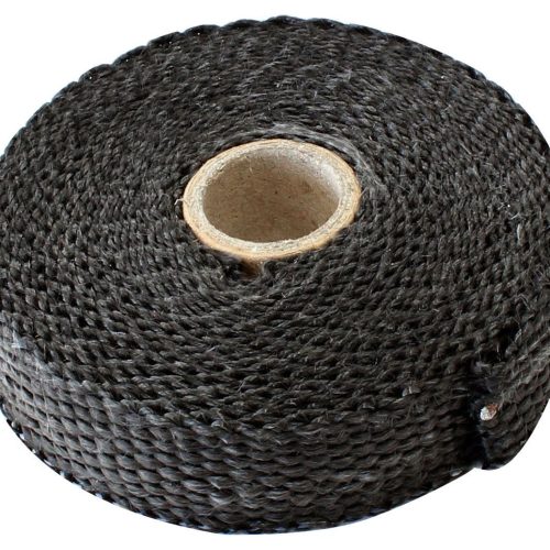 EXHAUST INSULATION WRAP1″X15FT15 FOOT BLACK ROLL