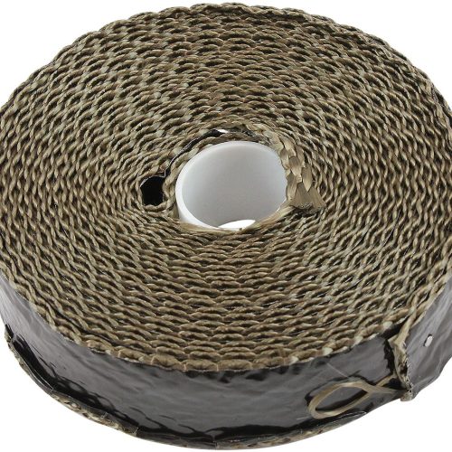 TITANIUM ALUMINISED EXHAUST   WRAP INSULATION 1″ x 15ft ROLL