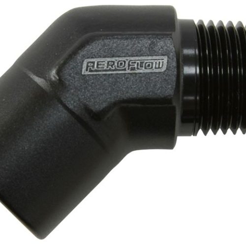45 Deg Female – Male Elbow 1/2 NPT Black