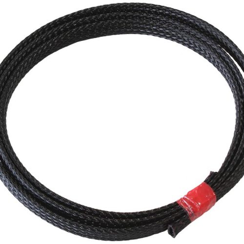 1/4″ 1 METER HEAT FLEX BRAID  BLACK TIGHT WEAVE HIGH COVERAG