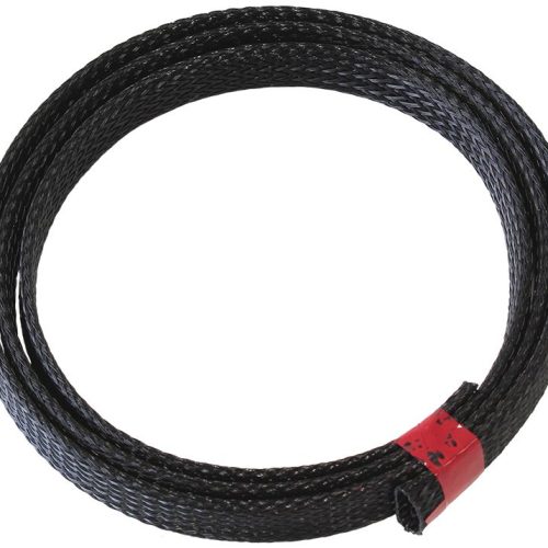 1/2″ 1 METER HEAT FLEX BRAID  BLACK TIGHT WEAVE HIGH COVERAG