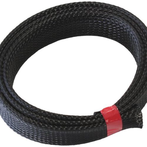 3/4″ 1 METER HEAT FLEX BRAID  BLACK TIGHT WEAVE HIGH COVERAG