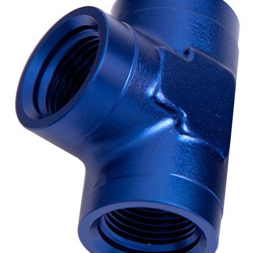 FEMALE PIPE TEE 1/2″ NPT      BLUE FEMALE 1/2″ NPT
