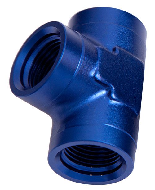 FEMALE PIPE TEE 3/4" NPT BLUE FEMALE 3/4" NPT