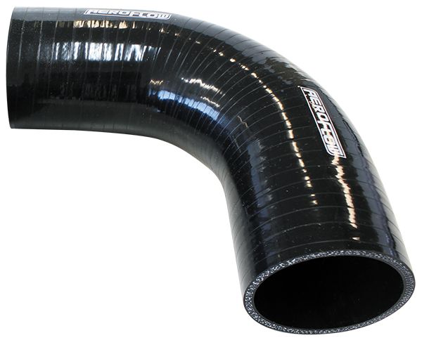 Silicone Hose 90 Deg; Black I.D 4.5" 114mm, Wall 5.3mm,