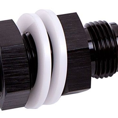 FUEL CELL FITTING -6AN        BLACK FUEL CELL BULKHEAD FITT