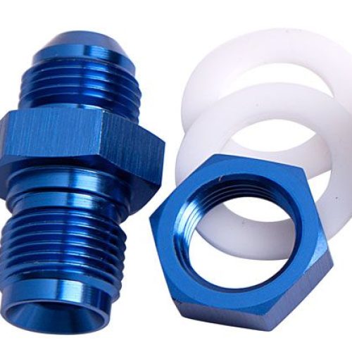 FUEL CELL FITTING -6AN        BLUE FUEL CELL BULKHEAD FITT