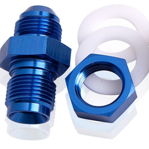 FUEL CELL FITTING -16AN       BLUE FUEL CELL BULKHEAD FITT