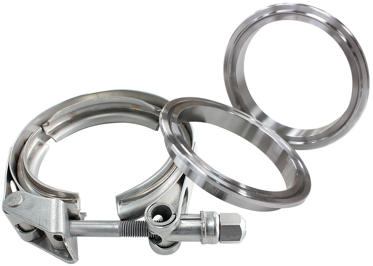 2" V BAND CLAMP KIT 2 X WELD RINGS & 1 X STAINLESS CLAMP