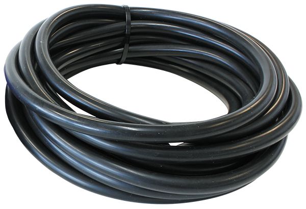 Silicone Vacuum Hose Black I.D1/4" 6mm, Wall 3mm, 50 Foot