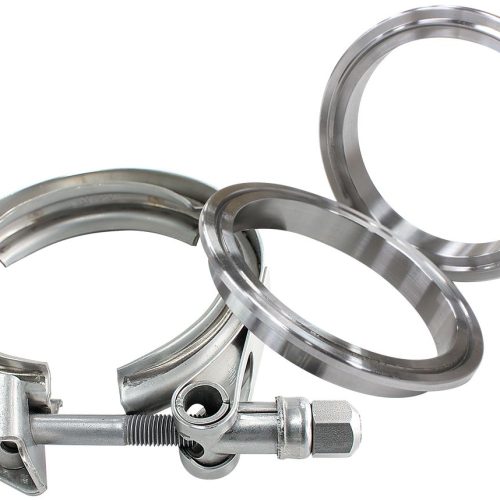 3.5″ V BAND CLAMP KIT 2 X WELDRINGS & 1 X STAINLESS CLAMP