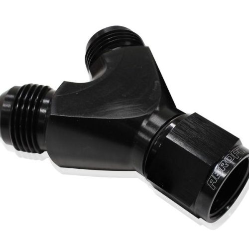 Y PIECE -10 SWIVEL NUT 2X -8ANBLACK