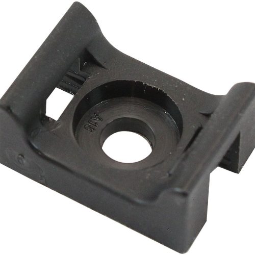 CABLE TIE SCREW MOUNTS 17mm x 12.9mm M3 HOLE PA66 25 PACK