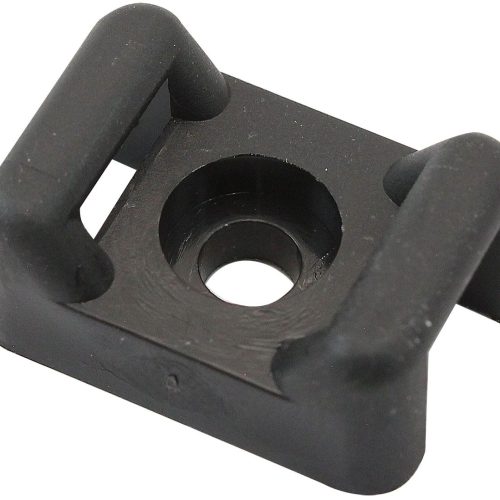 CABLE TIE SCREW MOUNTS 21mm x 15mm M4 HOLE PA66 25 PACK