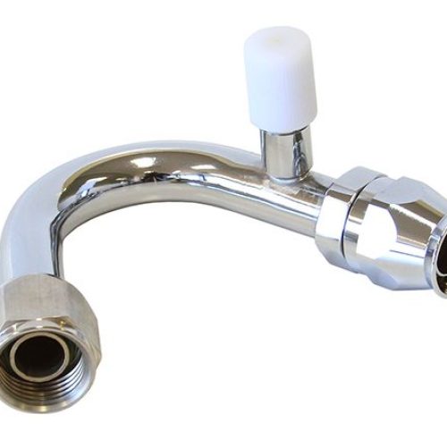 -8 A/C W/CHARGE PORT 135 DEG  STAINLESS